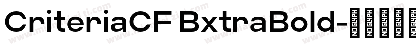 CriteriaCF BxtraBold字体转换